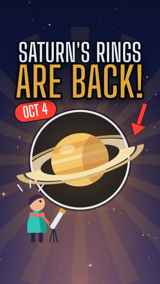 Cosmic Dispatch Short: Saturn's rings are back, October 4
